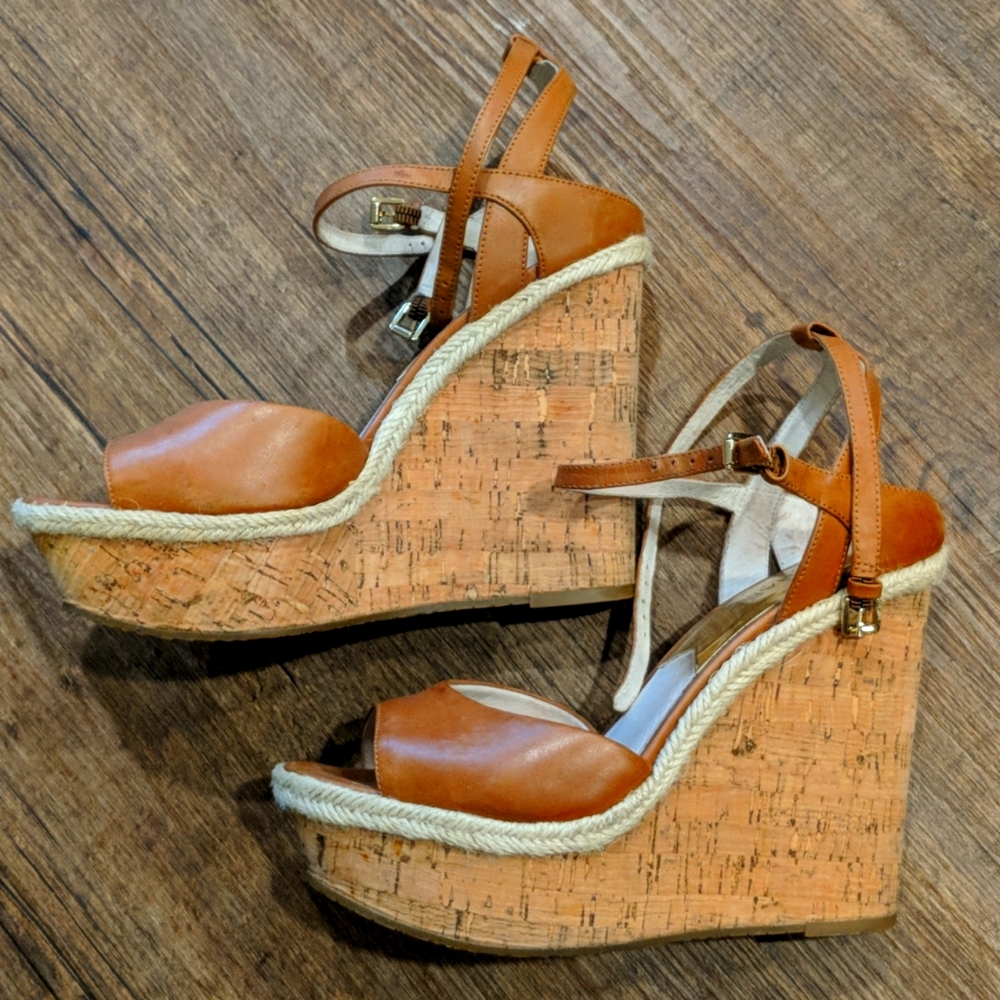 Michael Kors cork wedges